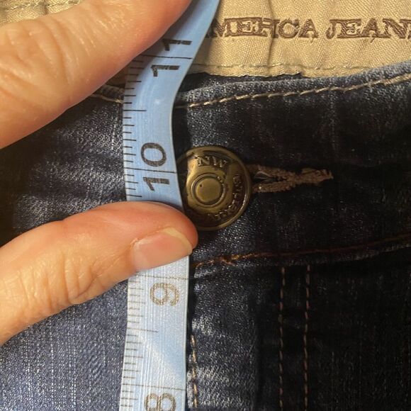 Nine West Vintage America Boho Denim Classic Rise Cropped Ankle Jeans Size 14 31 - Picture 10 of 10